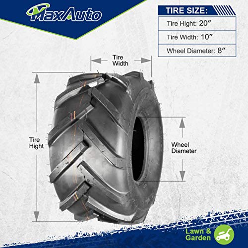 MaxAuto 20x10.00-8 Super Lug Lawn & Garden Tires