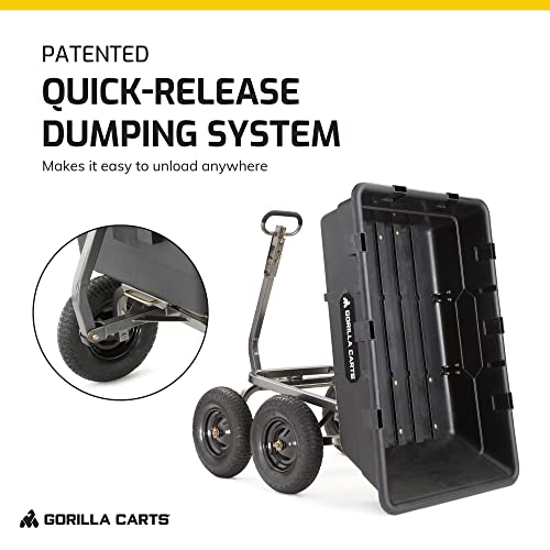 Gorilla Carts Yard Dump Cart with 1500lb Capacity