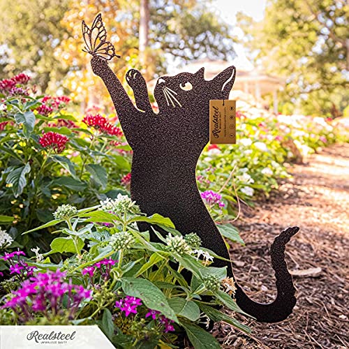 RealSteel Cat Garden Decor 3 Pack - Perfect Gifts
