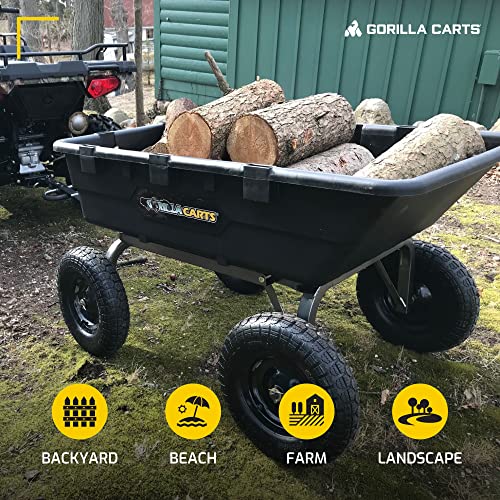 Gorilla Carts Yard Dump Cart with 1500lb Capacity