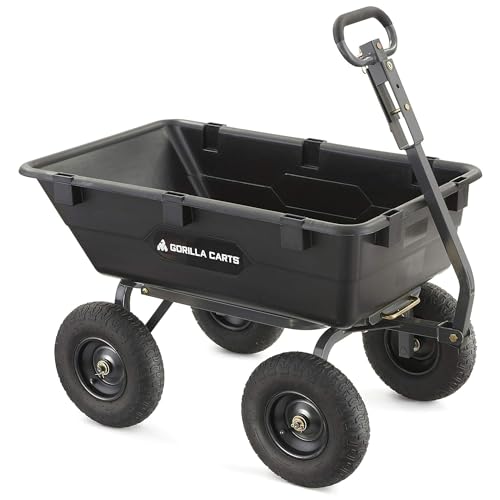 Gorilla Carts Poly Garden Dump Cart - VIP Smart Shopper