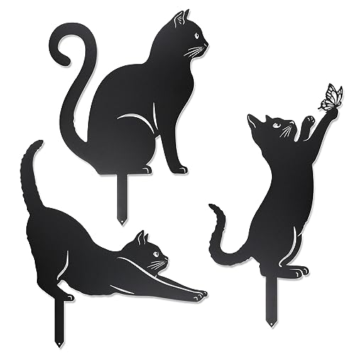 RealSteel Cat Garden Decor 3 Pack - Perfect Gifts
