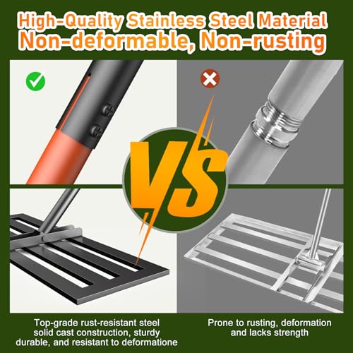 Professional Stainless Steel 30'' Lawn Leveling Rake