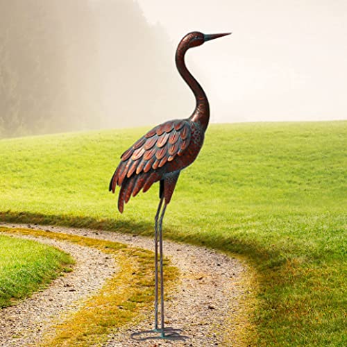 Large Metal Crane Statues for Elegant Garden Decor