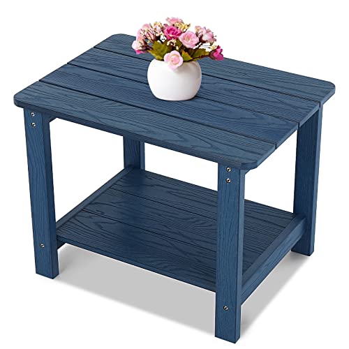 Outdoor All-Weather Adirondack Side Table, Blue, 22.8