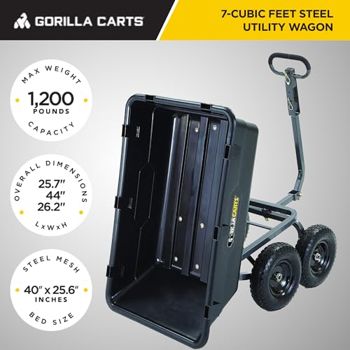 Gorilla Carts Poly Garden Dump Cart - VIP Smart Shopper