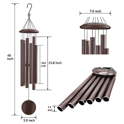 48" Large Sympathy Memorial Wind Chimes for Outdoor