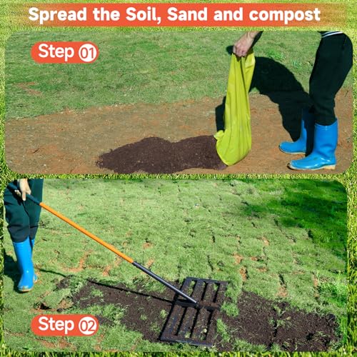 Professional Stainless Steel 30'' Lawn Leveling Rake