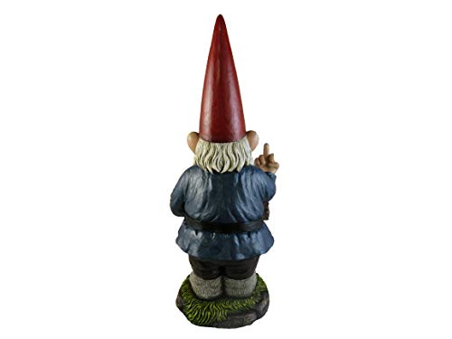 Large DWK Flipping Off Angry Outdoor Gnome - 18