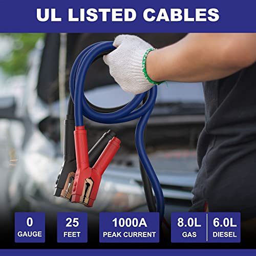 VIP Heavy Duty Jumper Cables Kit, UL Listed