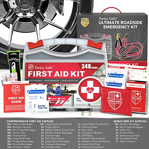 Swiss Safe 2-in-1 Roadside Car Emergency Kit VIP