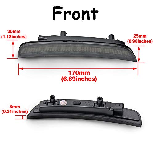 Amber Red LED Side Marker Lights for Do-dge Charger