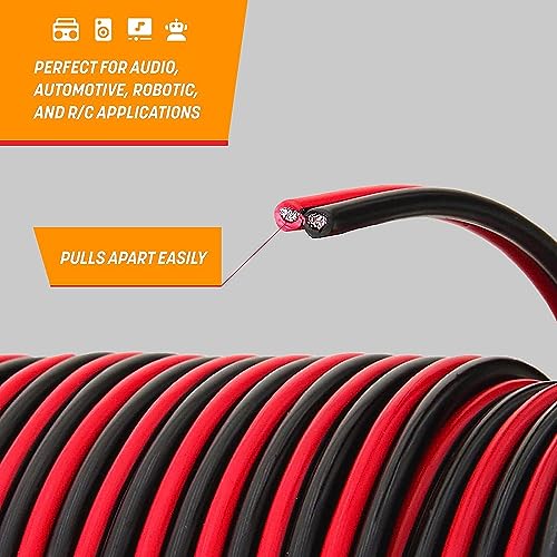 10AWG Flexible Copper 50ft Zip Cord for Car Audio