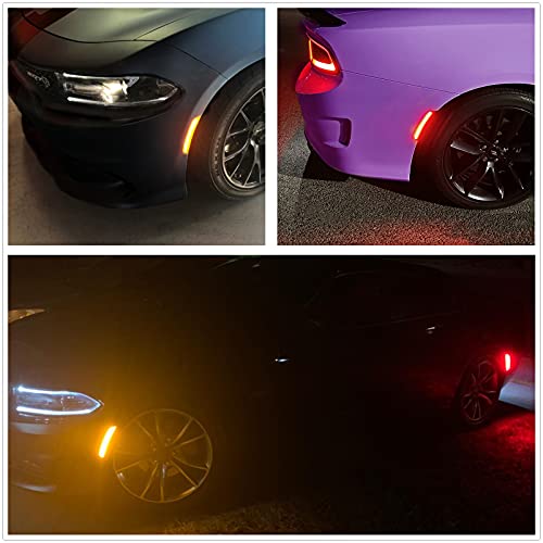 Amber Red LED Side Marker Lights for Do-dge Charger