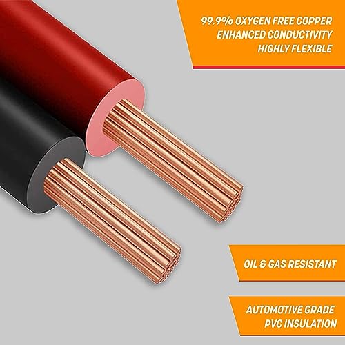 10AWG Flexible Copper 50ft Zip Cord for Car Audio