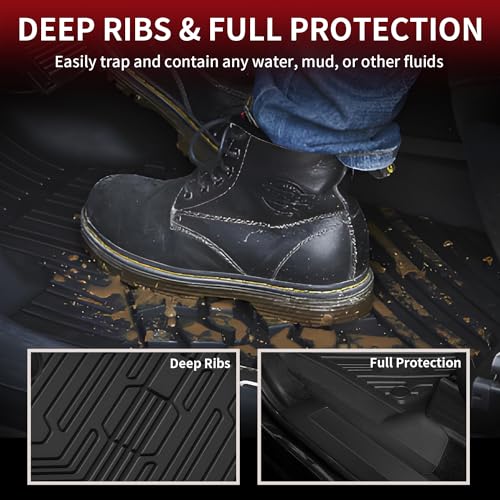 LASFIT All Weather TPE Floor Mats for Ford F-250/F-350