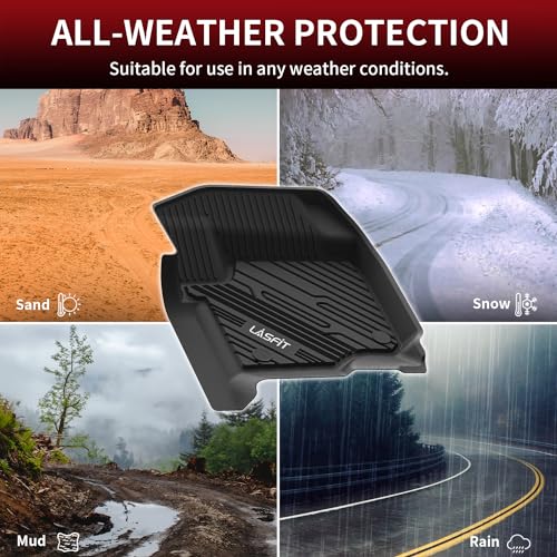 LASFIT All Weather TPE Floor Mats for Ford F-250/F-350