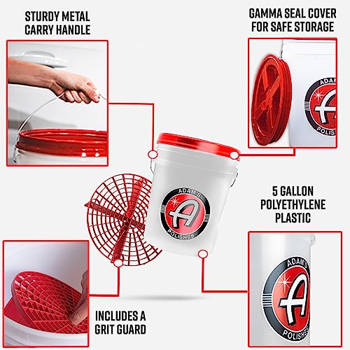 Adam's Polishes Car Wash Kit: 5 Gallon Bucket & Accessories