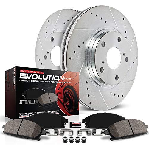 Front Carbon Fiber Brake Pads & Rotors Kit