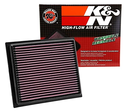 Reusable K&N Engine Air Filter: Washable, Compatible 2010-2019
