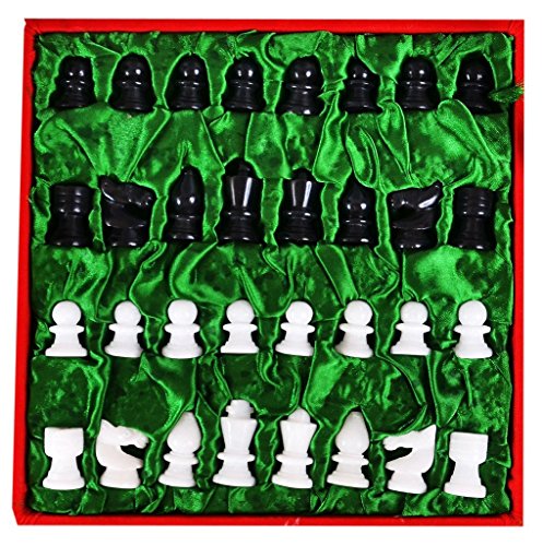 Hand-Carved Stone Chess Set with 14x14" Board