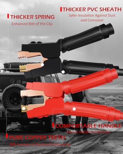 NOONE Heavy Duty 2/0 Gauge Jumper Cables - 30 FT