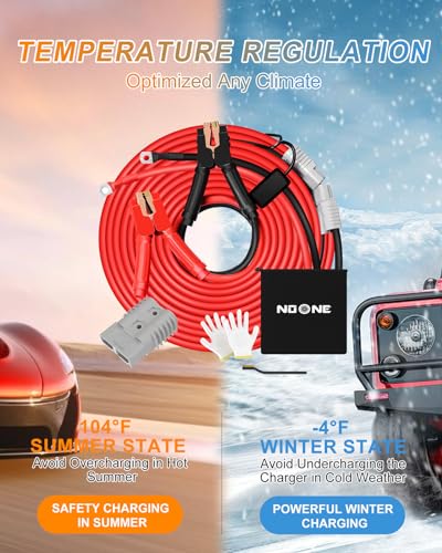 NOONE Heavy Duty 2/0 Gauge Jumper Cables - 30 FT