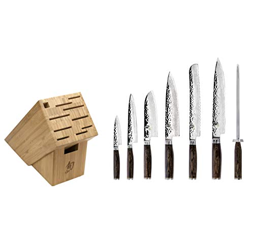Shun Premier 8-Piece Professional Knife Block Set, Japanese Handcrafted