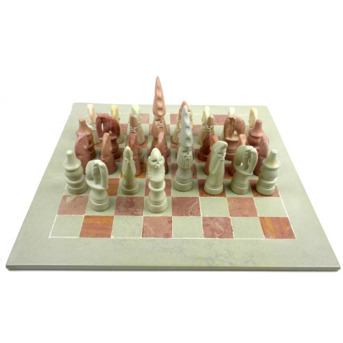 Hand Carved Maasai Chess Set - 14" Board