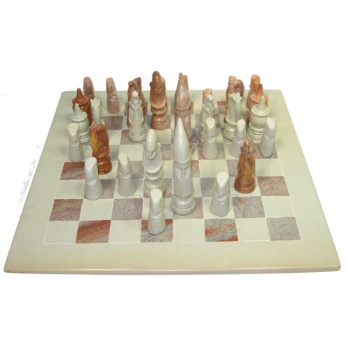 Hand Carved Maasai Chess Set - 14" Board