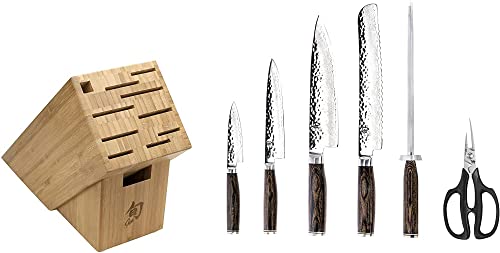 Shun Cutlery Premier 7-Piece Essential Block Set