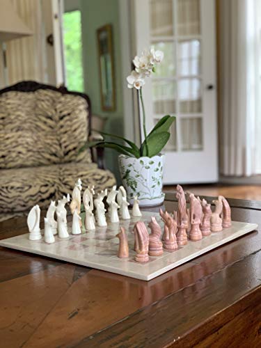 Hand Carved Maasai Chess Set - 14" Board