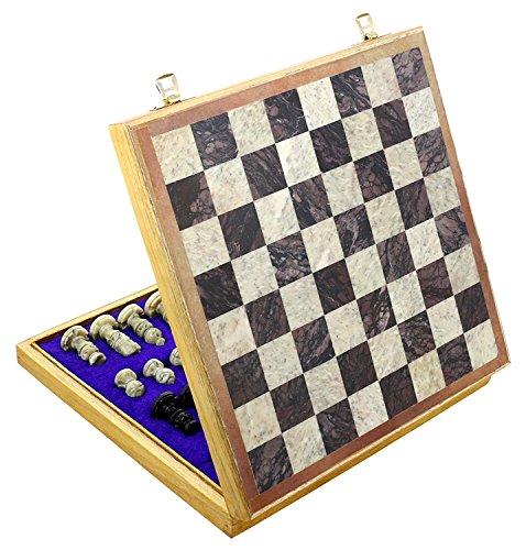 Marble Stone Art Chess Set with Unique Design