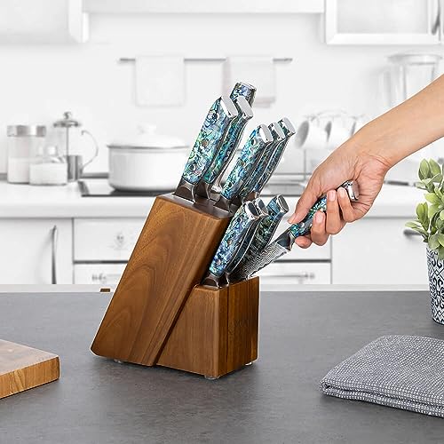 11-Piece Damascus Knife Set - Japanese Chef Collection