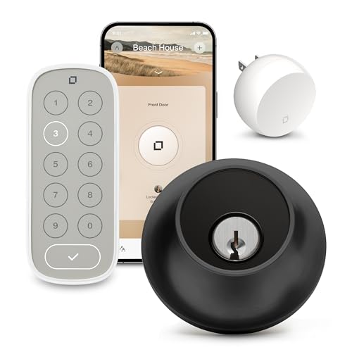 Level Lock Connect WiFi Smart Lock & Keypad - Keyless Entry, Remote Control - Weatherproof (Matte Black)