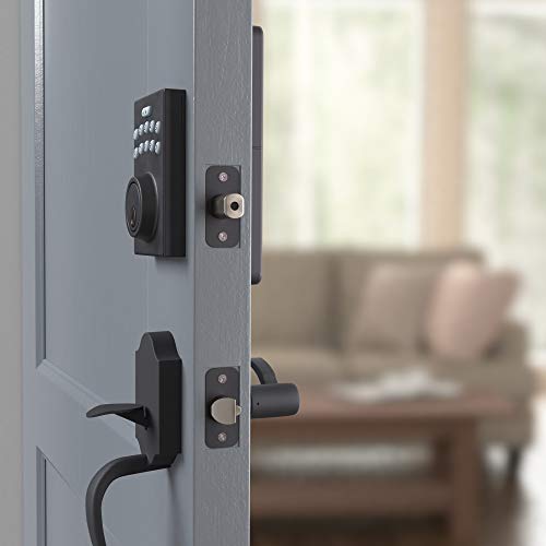 Amazon Basics Keyless Entry Electronic Deadbolt Lock, Matte Black