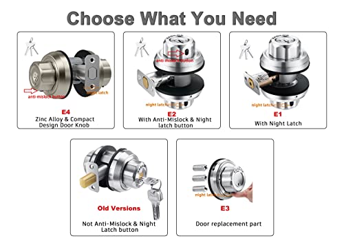 Keyless Deadbolt Lock with Anti-Mislock Button, Black