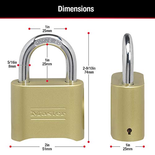 Master Lock Combination Lock 4 Pack, Indoor/Outdoor