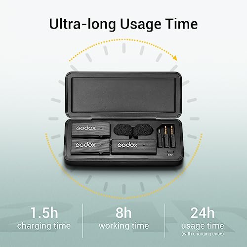GODOX Wireless Mini Microphone, 100m Range, 2.4GHz