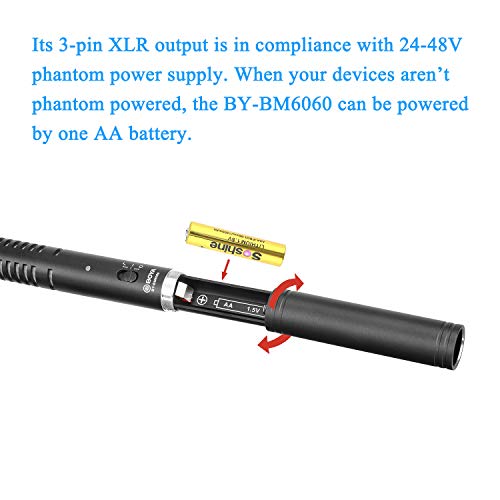 Boya XLR Shotgun Microphone for Canon, BY-BM6060