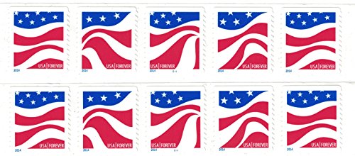 100 USPS Forever Stamps in Red, White, & Blue