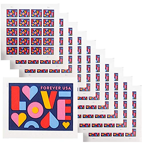2021 Love Forever Postage Stamps - 200 Stamps