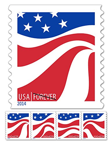 100 USPS Forever Stamps in Red, White, & Blue