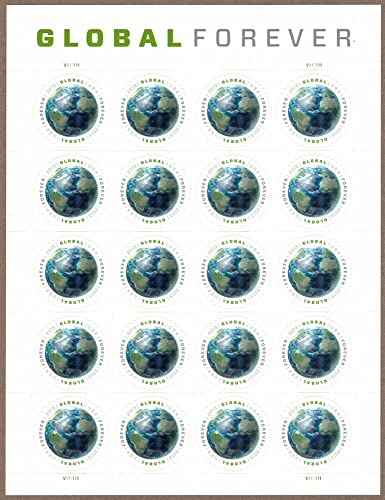 Earth Stamps Set - Global Forever Sheet 20