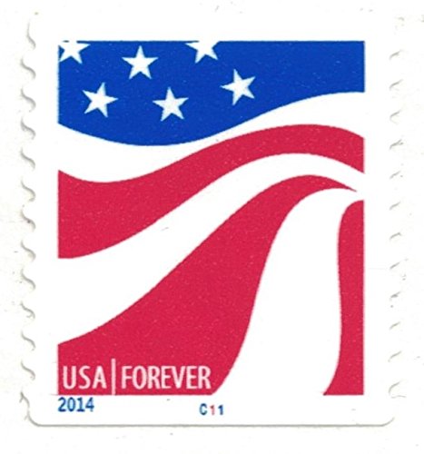 100 USPS Forever Stamps in Red, White, & Blue