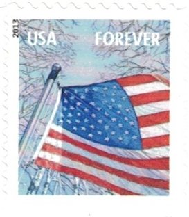 USPS Flags Forever Stamps Bundle: 100 Stamps (5 Books)