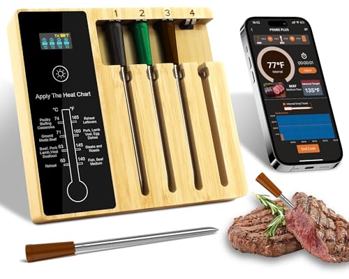 Bluetooth 400FT Wireless Meat Thermometer with Smart App