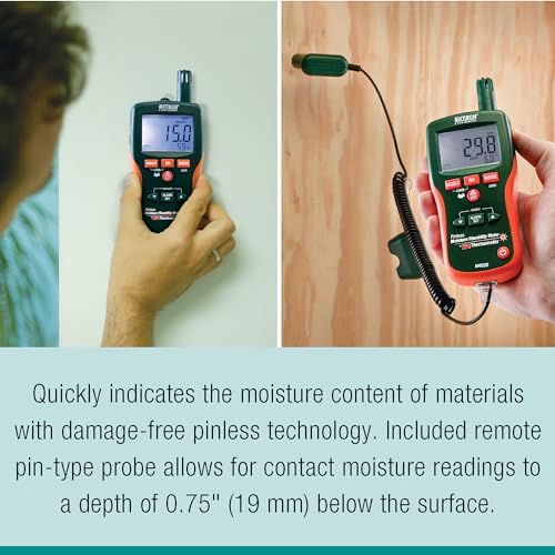 Extech MO290: Pinless Moisture Meter & IR Thermometer