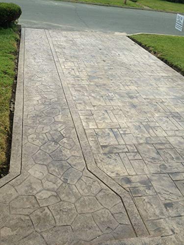 Walttools Concrete Stamp Set: Random Stone Pattern Mats