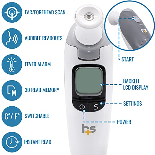 100-Pack HealthSmart Talking Infrared Thermometer, FSA & HSA Eligible